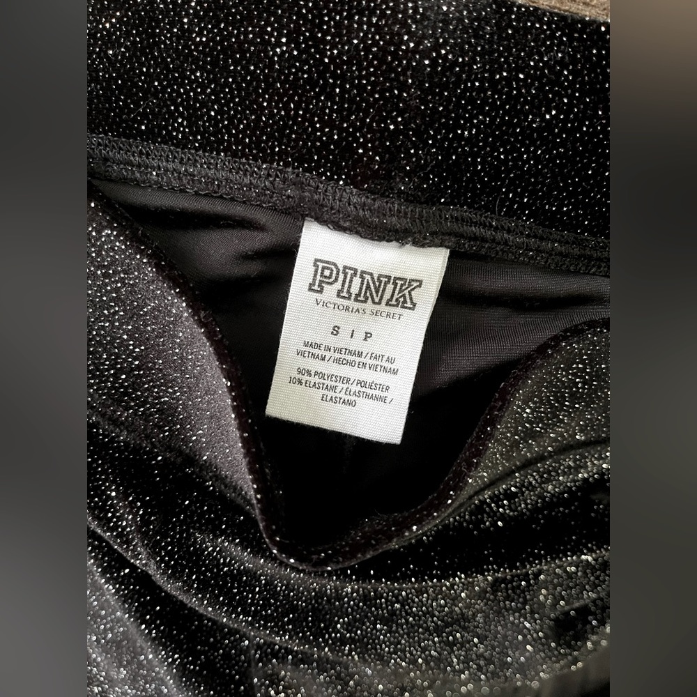 NWOT Glitter Victoria’s Secret PINK, glitter leggings, Size S